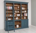 Large bookcase with 4 doors, 1 shelf BAS + triple shelf SUP