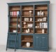 Large bookcase with 4 doors, 1 shelf BAS + triple shelf SUP