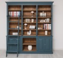 Large bookcase with 4 doors, 1 shelf BAS + triple shelf SUP