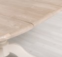 Table with central leg 120x120cm + 1 extension