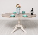 Table with central leg 120x120cm + 1 extension