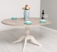 Table with central leg 120x120cm + 1 extension