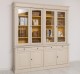 Bookcase with 4 doors, 4 BAS drawers + 4 SUP glass doors, Directoire Collection