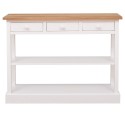 Console with 3 drawers, 1 shelf, oak top