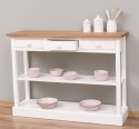 Console with 3 drawers, 1 shelf, oak top
