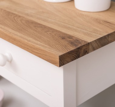 Console with 3 drawers, 1 shelf, oak top