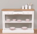 Console with 3 drawers, 1 shelf, oak top
