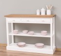 Console with 3 drawers, 1 shelf, oak top
