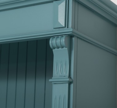 Bookcase with 2 doors, open shelf, Directoire Collection
