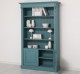 Bookcase with 2 doors, open shelf, Directoire Collection