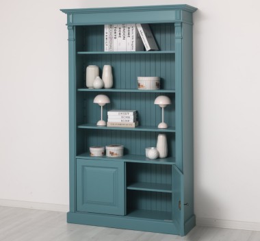 Bookcase with 2 doors, open shelf, Directoire Collection