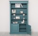 Bookcase with 2 doors, open shelf, Directoire Collection