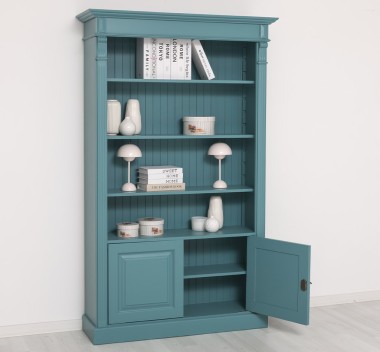 Bookcase with 2 doors, open shelf, Directoire Collection