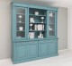 Bookcase with 4 doors, 4 BAS drawers + 2 glass doors, SUP open shelf, Directoire Collection