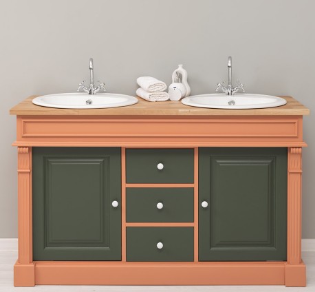 Oak bathroom cupboard 2...