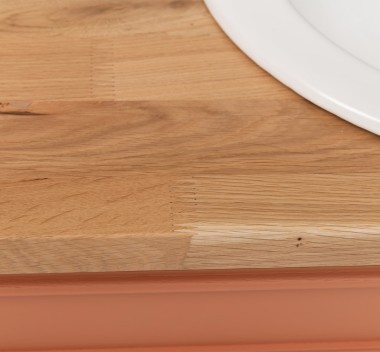 Oak bathroom cupboard 2 wash basins, sink included in price, oak - Color Top_P061 - Color Corp_P112 - Color Door&Drawers_P115 - 