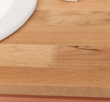 Oak bathroom cupboard 2 wash basins, sink included in price, oak - Color Top_P061 - Color Corp_P112 - Color Door&Drawers_P115 - 