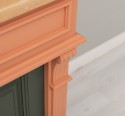 Oak bathroom cupboard 2 wash basins, sink included in price, oak - Color Top_P061 - Color Corp_P112 - Color Door&Drawers_P115 - 