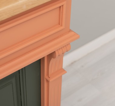 Oak bathroom cupboard 2 wash basins, sink included in price, oak - Color Top_P061 - Color Corp_P112 - Color Door&Drawers_P115 - 