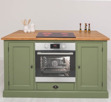 Multifunctional Kitchen Island- top pine - Color Top_P001 - Color Corp_P054 - DOUBLE COLORED