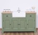 Kitchen furniture with square sink, oak countertop - sink is not included in the price