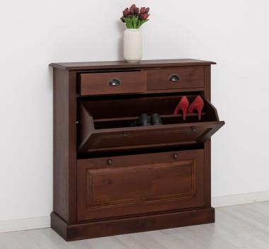 Shoe cabinet 2 doors and 2drawers, oak - Color_P081 - LACQUER & STAINED