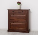 Shoe cabinet 2 doors and 2drawers, oak - Color_P081 - LACQUER & STAINED