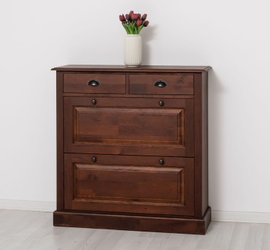 Shoe cabinet 2 doors and 2drawers, oak - Color_P081 - LACQUER & STAINED