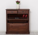 Shoe cabinet 2 doors and 2drawers, oak - Color_P081 - LACQUER & STAINED