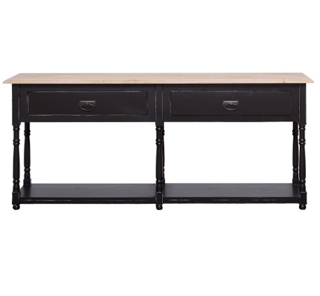 Console with 2 drawers, oak...