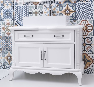 Chic Bathroom Furniture with 2 doors, 1 drawer, drawer with soft close metal rails - PS737