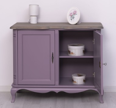 Chic sideboard double doors, oak top - PS647-TOP OAK