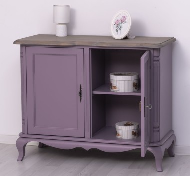 Chic sideboard double doors, oak top - PS647-TOP OAK
