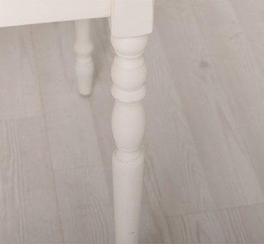 Table with oak top and turned legs, dim. 120x70x78 - PS660-120-TOP OAK