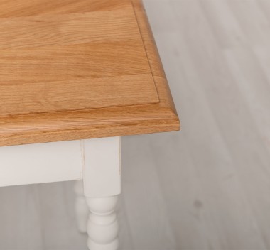 Table with oak top and turned legs, dim. 120x70x78 - PS660-120-TOP OAK