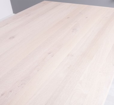 Dining table with central leg in X , top OAK - PS715-180-TOP OAK