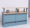 Raised bar counter, oak top