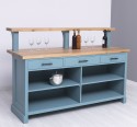 Raised bar counter, oak top