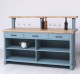 Raised bar counter, oak top