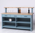 Raised bar counter, oak top