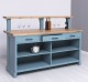 Raised bar counter, oak top