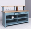 Raised bar counter, oak top