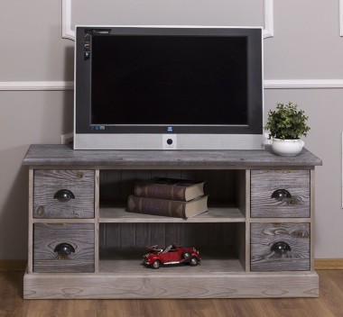 TV chest of drawers with 4 drawers, 1 shelf