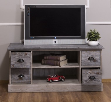 TV chest of drawers with 4 drawers, 1 shelf