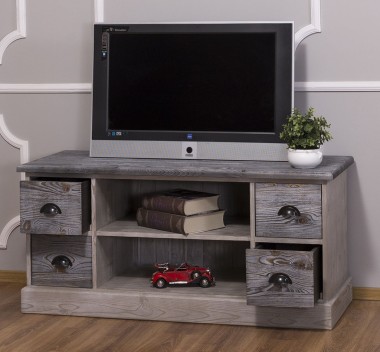 TV chest of drawers with 4 drawers, 1 shelf
