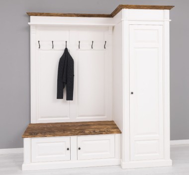 Hallway wardrobe, with shoe rack and coat hanger - right - PS720R