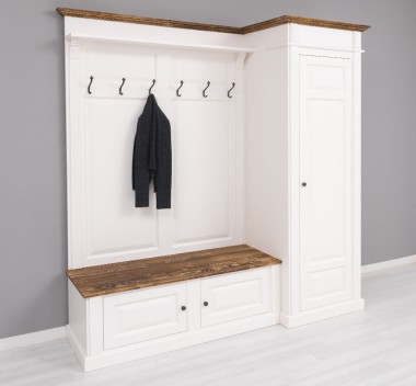 Hallway wardrobe, with shoe rack and coat hanger - right - PS720R