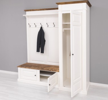 Hallway wardrobe, with shoe rack and coat hanger - right - PS720R