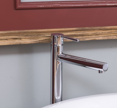 Bathroom cabinet with 2 lamellar doors - sinks are not included in the price