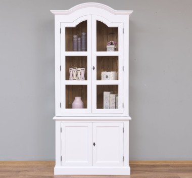 Showcase with 2 doors BAS + 2 glass doors, arched cornice SUP - PS553BAS+SUP